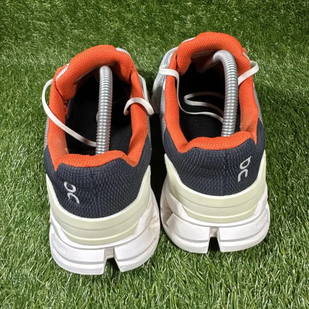 ON CLOUD Running CLOUDFLYER Men's SZ 10 Walking Running Shoes Gray/Flame Orange - Picture 8 of 12